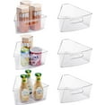 Transparent Oubonun Lazy Susan Organizers Set of 4 Food Safe Storage