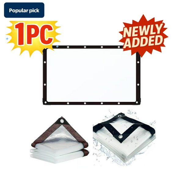 Transparent Outdoor Windproof Tarpaulin Thickened Waterproof Cloth Pe Material Tear Plastic Cloth Rainproof Sunproof Tarpaulin|YISHFHP，3m*2m