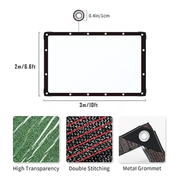 Transparent Outdoor Windproof Tarpaulin - Thickened, Waterproof, Tear-Resistant, Sunproof & Rainproof PE Material