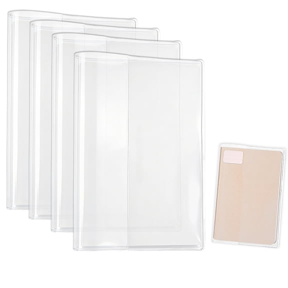 Transparent PVC Book Cover Rectangle Clear 158x115x0.8mm