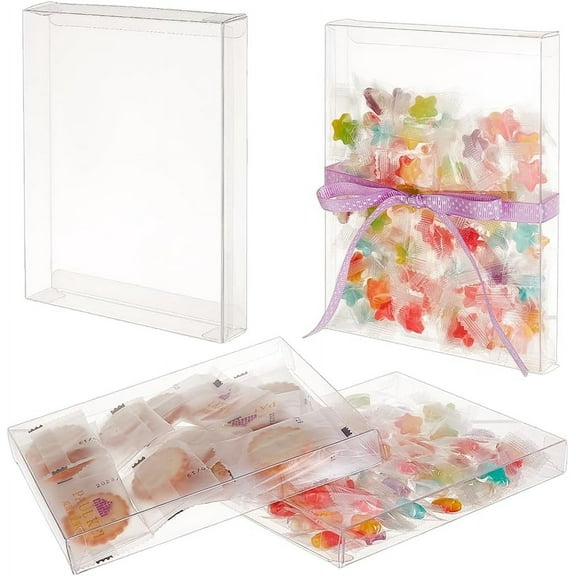 Transparent PVC Box Rectangle Clear 15.4x2.5x18.7cm