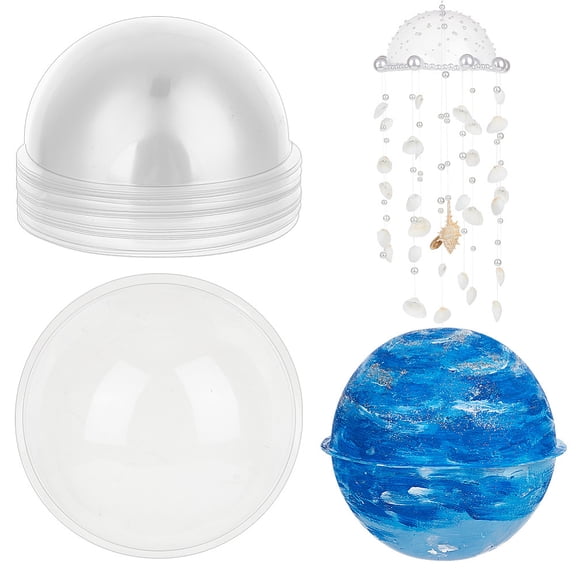 Transparent PVC Display Dome Plant Terrarium Decor Half Round for DIY Display Case Wish Bottle Clear 163x83mm Inner Diameter: 150mm