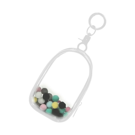 Transparent PVC Doll Display Bag With Keychain For Small Figures Collector Practical And Clear Storage Solution for Toy