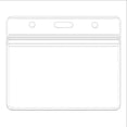 thumbnail image 1 of Transparent PVC Horizontal ID Badge Card Holder Waterproof Wear-Resistant Lanyard Ready for Work Office Travel & Gift 10pcs, 1 of 8