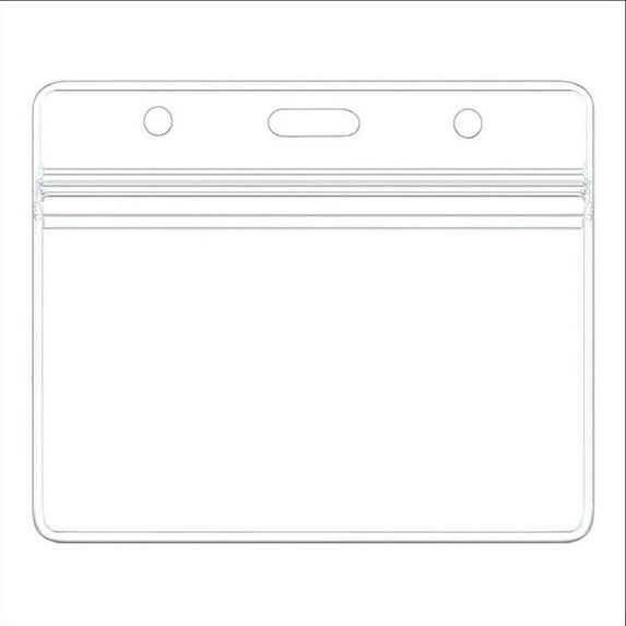 Transparent PVC Horizontal ID Card Holder Badge Sleeve Waterproof Plastic Work Access Card Protector Wear-Resistant Campus Student Employee 30pcs