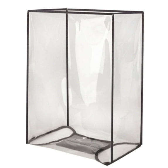 Transparent Luggage Protective Case with Black Leather Trim, Universal Fit for Suitcases, Scratch-Resistant