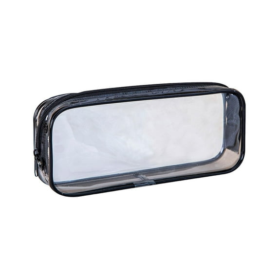 LanSuare Transparent PVC Pencil Case, Large Capacity Stationery Bag, Teenagers Study Organizer, Clear Plastic Supply Pouch