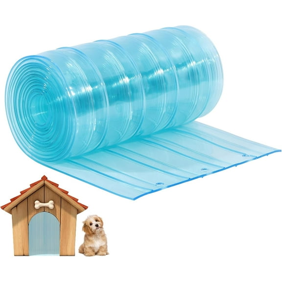 Transparent PVC Plastic Door Strip Curtain Door Screen Dark Turquoise 2500x183x2mm diy