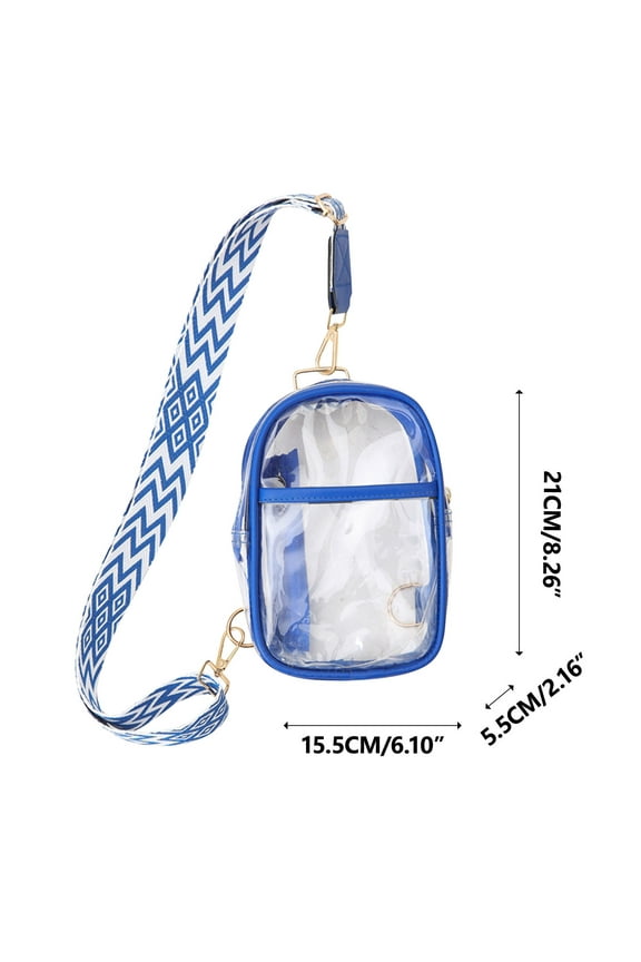 Transparent PVC Shoulder Crossbody Bag Style Trend Casual PVC Small Shoulder Chest Bag Beach Crossbody Bag