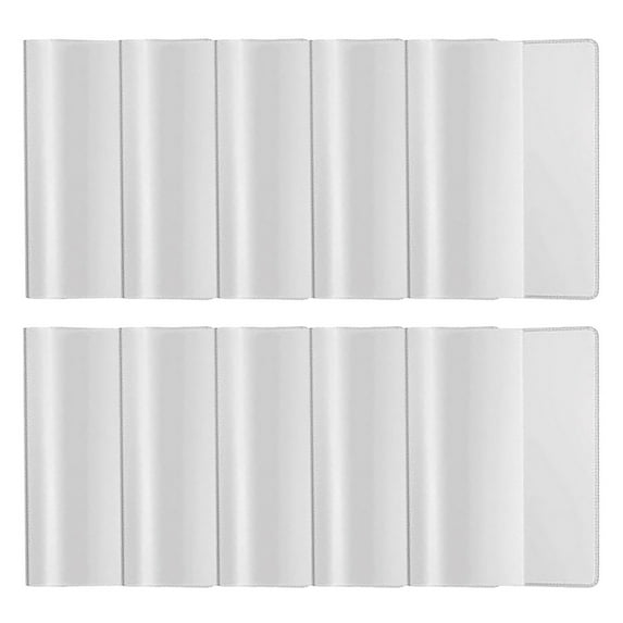 Transparent PVC Vaccination Card Protector, Water Resistant Document Holder for Health Records, Foldable Sleeve with Easy Identification, Standard Size Cover