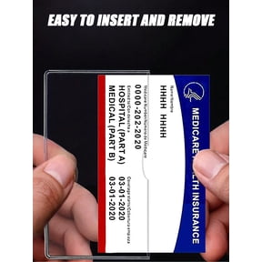Transparent PVC Waterproof Card Protector  Clear Vinyl Plastic Sleeve for Medical, Social Security, ID & Credit Cards