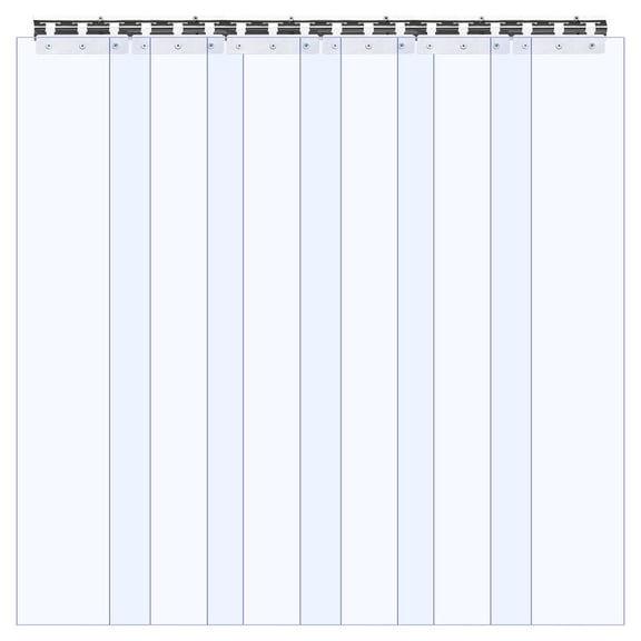 Transparent PVC strip curtain 84x36 inches, 0.08 inches thick walk-in freezer door kit, 6-piece thermal insulation plastic strip, suitable for warehouses, garages, cold storage