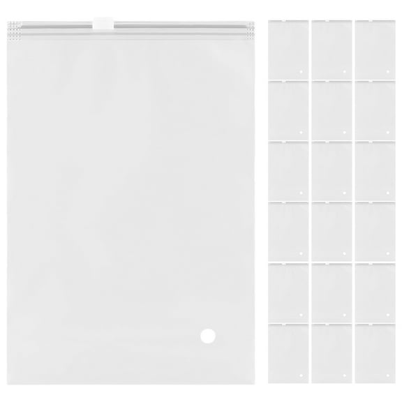 Transparent Packaging Bag 50 Pcs Travel Zipper Sealed Bags Storage Garment for Clothes Shipping Packing