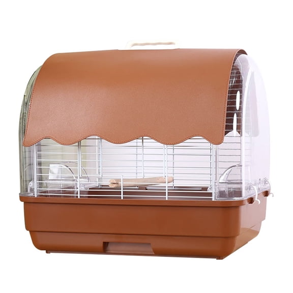 Transparent Parrot Outdoor Travel Cage Portable Shading Pull-out Base Easy Clean Cockatiels Budgies
