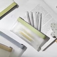 thumbnail image 1 of Transparent Pencil Case,Clear Pencil Bags,Durable and Waterproof Storage Bag for Pens,Makeup,Small Accessories,Office,Travel,Stationery Supplies,4"x7"(Green), 1 of 4