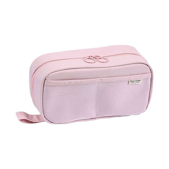 Transparent Pencil Case Large Capacity Storage Organizer Durable Polyester Material Easy Clean Rounded Edges Portable Stationery Holder for Office and Home Use