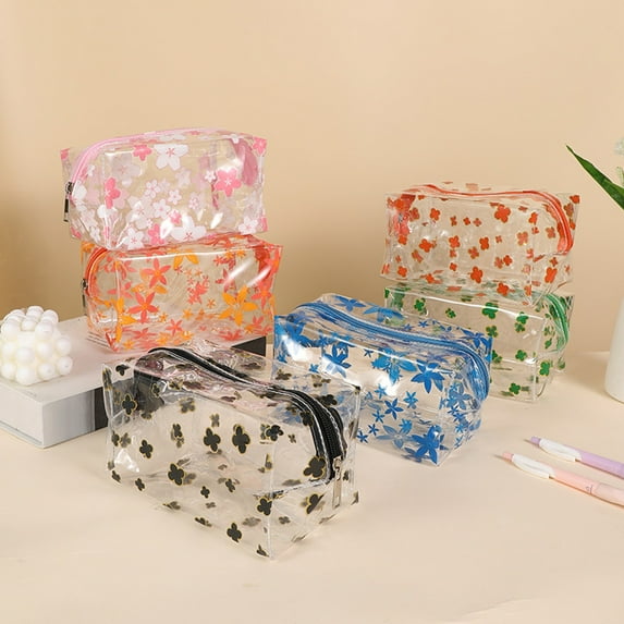 Transparent Pencil Case | Large Capacity Zipper Pouch Organizer | Clear Cute Heart Design | Durable Storage Box for Pens, Markers, Makeup | Stylish See-Through Stationery Bag for Office, Travel