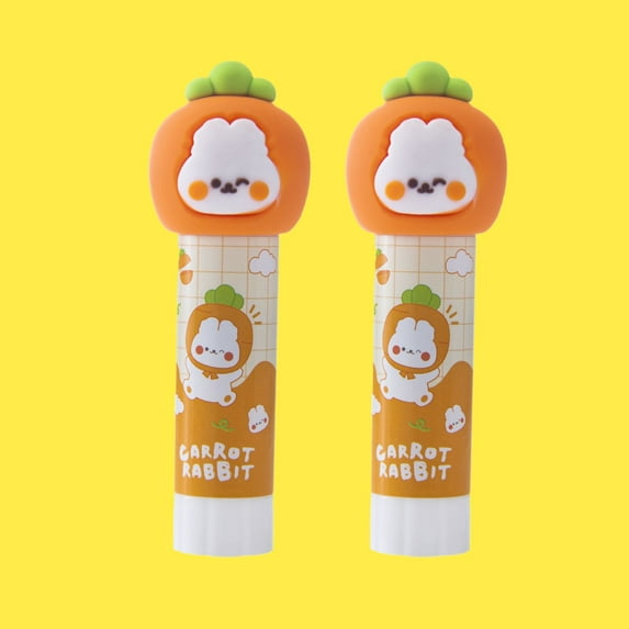 Transparent Permanent Glue Stick | Quick-Drying Washable Adhesive For Photos & Crafts | Wrinkle-Free Formula With Anti-Dry Cap(Cute Pattern Style)