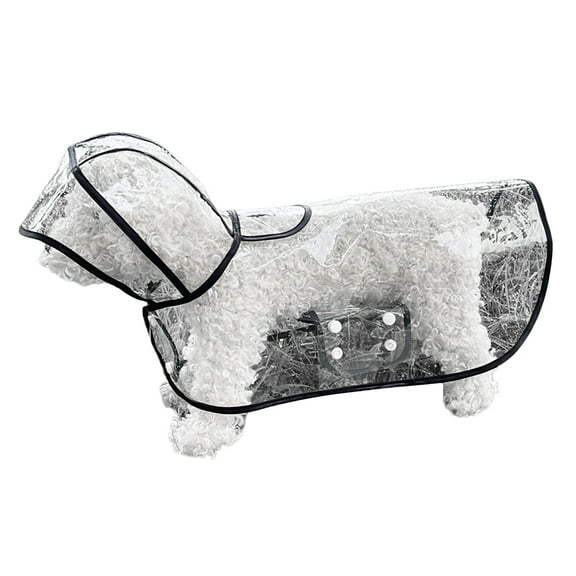 Transparent Pet Raincoat for Cats & Dogs - Waterproof Poncho with Easy On/Off - XS to XL Sizes