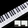 thumbnail image 1 of Transparent Piano Keyboard Sticker 88 Keys Electronic Keyboard Piano Sticker, 1 of 8