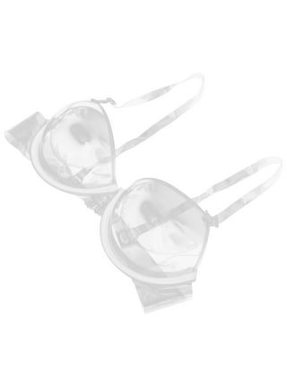 Flmtop Transparent Plastic 3/4 Cup Clear Strap Invisible Bra Women's Sexy  Underwear 
