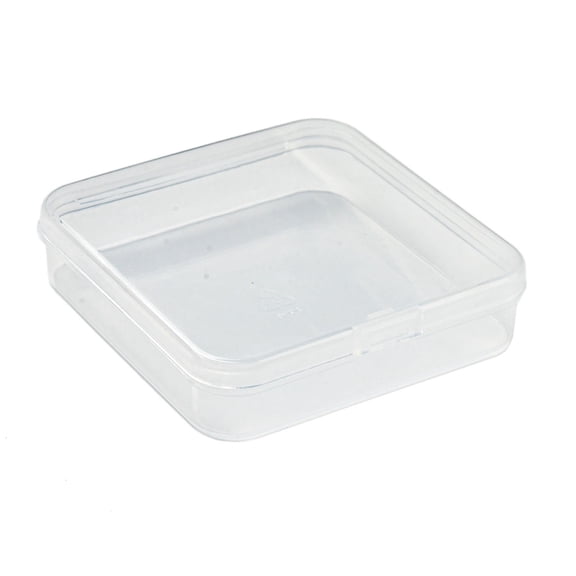 Transparent Plastic Bead Containers Cuboid Clear 7.4x7.2x1.7cm 14pcs/set