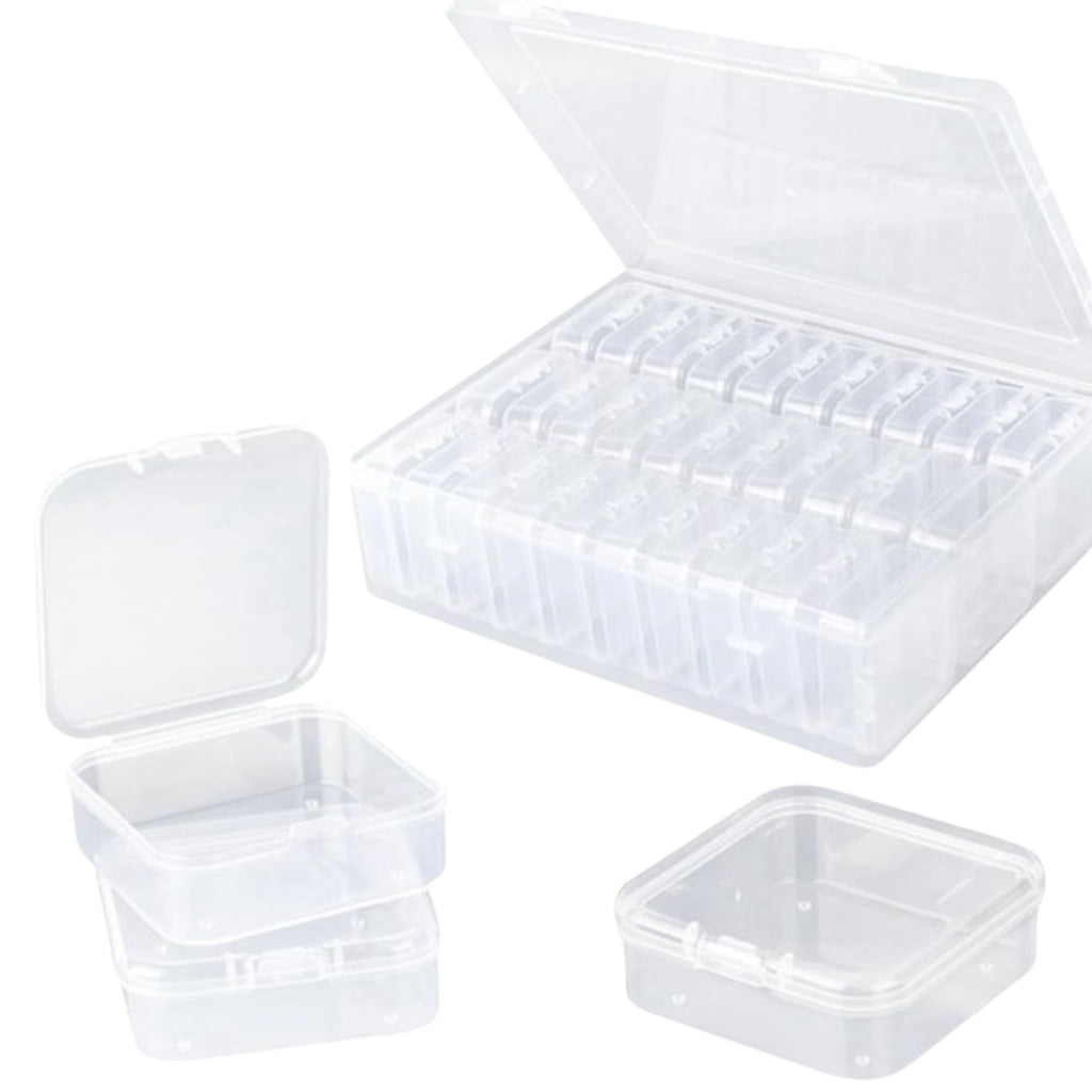 Transparent Plastic Bead Organiser Box With Multiple Compartments For Craft Supplies And Accessories Storage