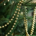thumbnail image 1 of Transparent Plastic Bead Strands - Christmas Tree Hanging Ornaments, Festive Decoration Pendants for Home Interior Scene Layout, Holiday Party & Seasonal Festive Decor, 196.5in, Gold, 1 of 5