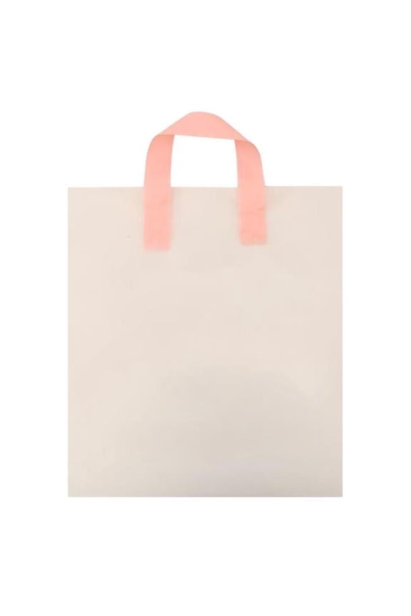 Transparent Plastic Boutique Retail Clothing Tote Shopping Bags - 50 Piece