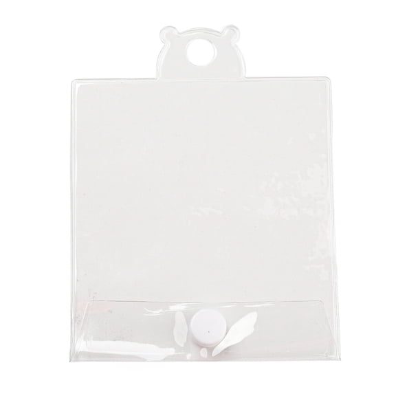 Transparent Plastic Button Bags Resealable Packaging Bags Rectangle Clear 12.2~14.5x9.2x0.03cm Unilateral Thickness: 6.3 Mil(0.16mm)