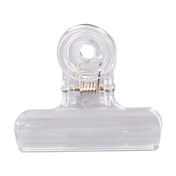 Transparent Plastic Clip, Large Clear Document Clamp for Office Organization, 1.5 Inch Bill Holder with Long Tail Design