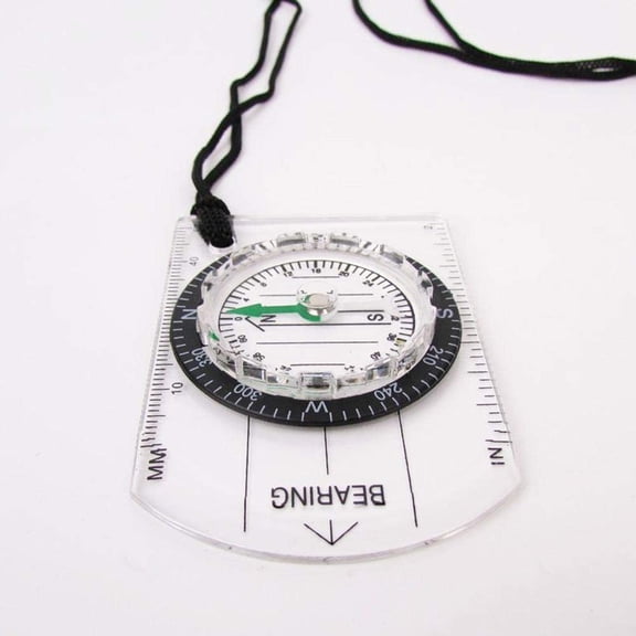 Transparent Plastic Compass Footprint Compass Kompas Military Hiking Bus Camping Travel Outdoor Tools