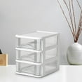 thumbnail image 1 of Transparent Plastic Desktop Storage Box - 2/3/4/5-Layer Drawer Organizer for Stationery, Cosmetics & Office Supplies (14.2x18.3cm) - Shatterproof Design, 1 of 3