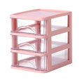 thumbnail image 1 of Transparent Plastic Desktop Storage Box | 2/3/4/5-Tier Drawer Organizer for Stationery & Cosmetics | 14.2x18.3cm Small Desk Organizer with Handles | Shatterproof Makeup & Office Supply Storage, 1 of 5