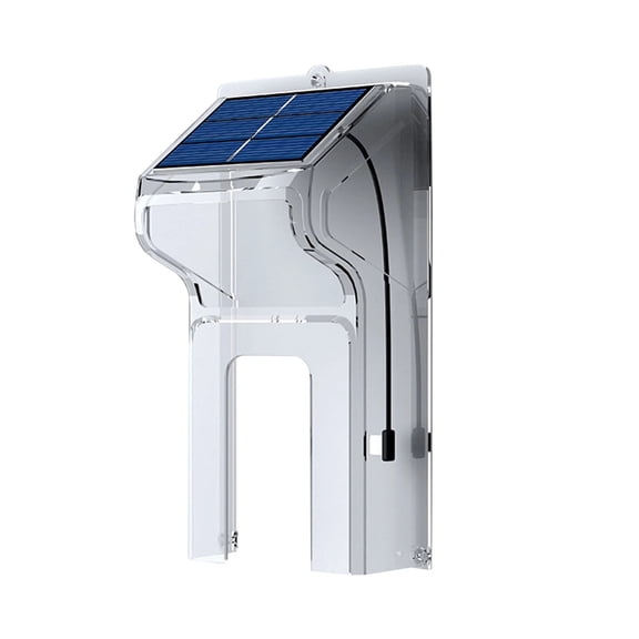 Transparent Plastic Doorbell Rain Cover, Doorbell Waterproof Protector Shield with Solar Panel, Doorbells Rain Cover, Easy Installation, Weatherproof Cover Suitable for All Doorbell Models