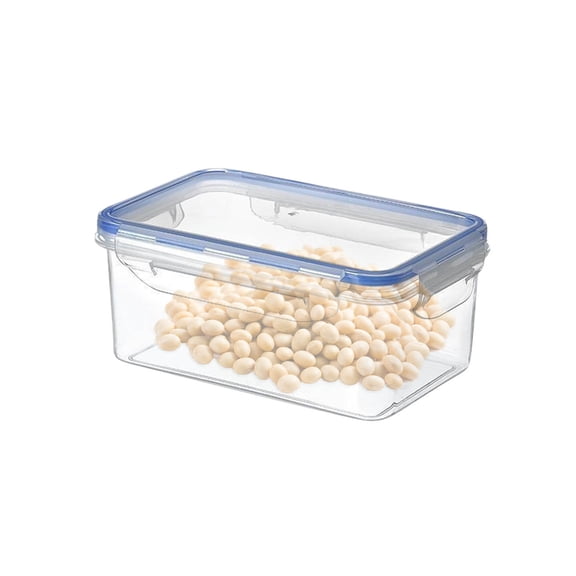 Transparent Plastic Food Storage Jar with Airtight Locking Lid, BPA-Free Leakproof Sealed Container, Stackable Kitchen Storage Can, Food-Grade for Pantry Fridge Flour Rice Snacks Fresh-Keeping