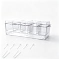 thumbnail image 1 of Transparent Plastic Fresh-Keeping Fruit Box with Lid, Salad Bento Box, Camping Kitchen Storage Container, 1 of 6