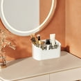 thumbnail image 1 of Transparent Plastic Makeup Case Cosmetic Organizer for Brushes, Palettes, Beauty Products, Portable Storage Box for Vanity, Bathroom, Travel, Home, Makeup Storage and Counter Organization, 1 of 6