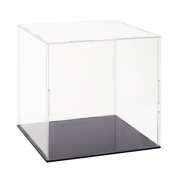 Transparent Plastic Minifigure Display Cases Dustproof Action Figure Display Box with Black Base for Models Building Blocks Display Holders