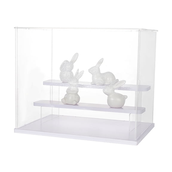 Transparent Plastic Minifigures Display Case 3-Tier Holder Risers for Models Building Blocks Display Rectangle Clear