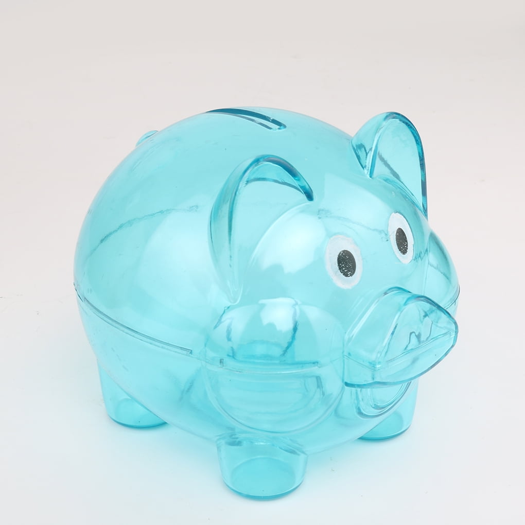 Plastic Collectible Piggy Bank Coin Savings Money Cash Safe Box Case - Clear  Green - 5 x 4 x 4(L*W*H) - Bed Bath & Beyond - 28817851