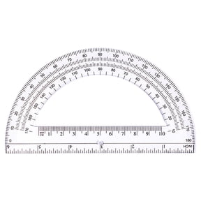 Transparent Plastic Protractor 6 Inch, 180 Degree Math Geometry Tool for Students, Clear Angle Measuring Ruler for Classroom, School, and Homework