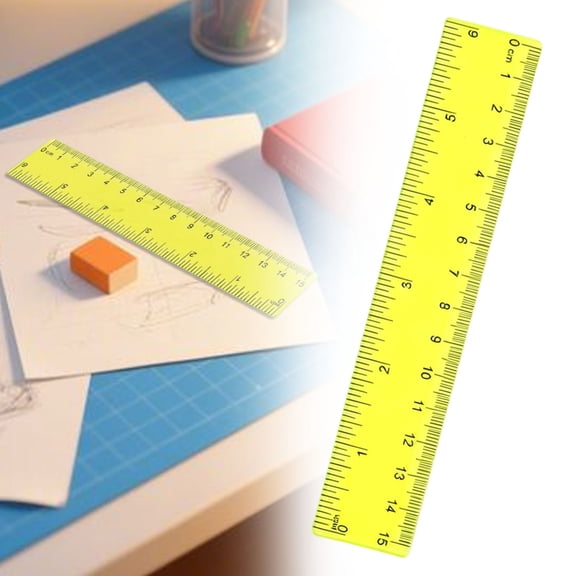 Transparent Plastic Ruler Centimeter Scale, Small Measuring Tool for , Art Design, and Office Use, Lightweight Straightedge for , Artists, and Draftsmen