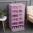 thumbnail image 1 of Transparent Plastic Shoe Box Organizer with Flip Drawer, Stackable Storage Box for Home, Closet, and Under-Bed Organization, Size 12.2 x 8.3 x 4.7 Inches （Pink）, 1 of 6