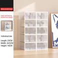 thumbnail image 1 of Transparent Plastic Shoe Storage Box | Side Opening Design for Easy Access | Heavy-Duty End Load-Bearing Shoe Cabinet | Household Boot Rack & Organizer | Space-Saving Rental House Storage Solution, 1 of 6