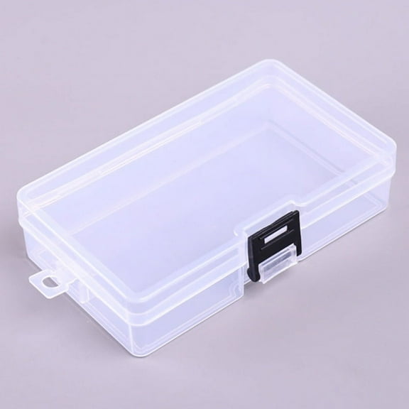 Transparent Plastic Storage Box Pp Rectangular Household Small Parts Box Product Packaging Box Hardware Tool Black