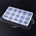 thumbnail image 1 of Transparent Plastic Storage Jewelry Box Compartment Adjustable Container For Beads Earring Box For Jewelry Rectangle Box Case 18, 1 of 6