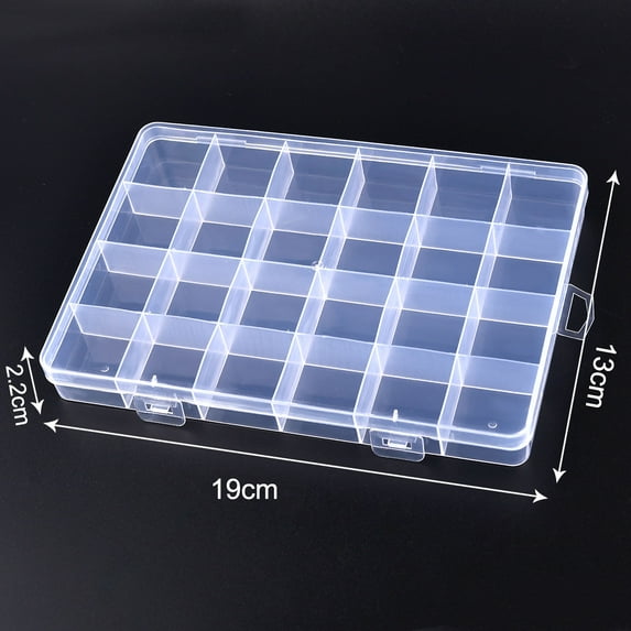 Transparent Plastic Storage Jewelry Box Compartment Adjustable Container For Beads Earring Box For Jewelry Rectangle Box Case 20