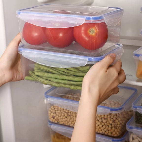 Transparent Plastic Storage Tank Vacuum Wet Proof Fresh-keeping Storage Storage Sealed Tank,Kitchen Sealed Jar With Lid Wet Fresh-keeping Box