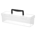 thumbnail image 1 of Transparent Plastic Tool Box with Compartments, Portable Hardware Storage Case for Household Tools, Fishing Tackle, Art Supplies, Professional Organizer Box with Secure Snap Lid, 1 of 7